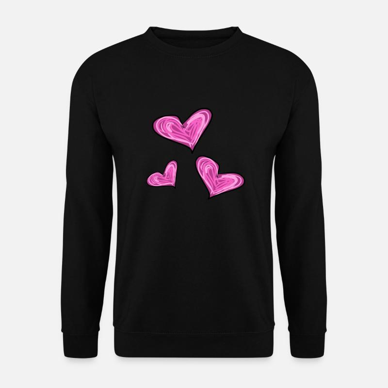 Herzen Herz - Unisex Pullover - Schwarz
