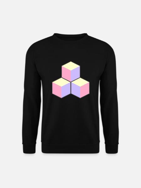 Pastellfarbene Würfel - ApriNoeScor - Unisex Pullover - Schwarz