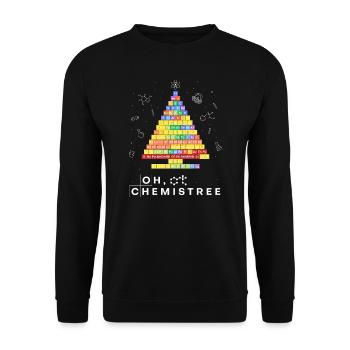 Oh Chemistree Chemistry Christmas Tree Masque à gaz coloré - Sweat-shirt Unisexe - noir - Devant - Alina (178cm) & Michal (187cm)