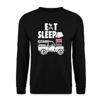 Eat Sleep Landy - Unisex Sweatshirt - black - Front - Alina (178cm) & Michal (187cm)