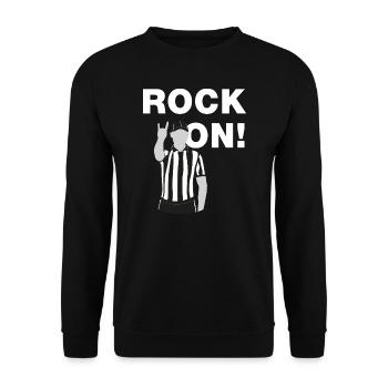 Rock On! - Unisex Pullover - Schwarz - Vorne - Alina (178cm) & Michal (187cm)