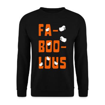 FA BOO LOUS Funny Halloween - Sweat-shirt Unisexe - noir - Devant - Alina (178cm) & Michal (187cm)