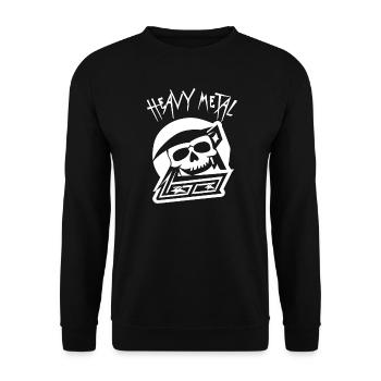 Heavy Metal - Skull Face - Sweat-shirt Unisexe - noir - Devant - Alina (178cm) & Michal (187cm)