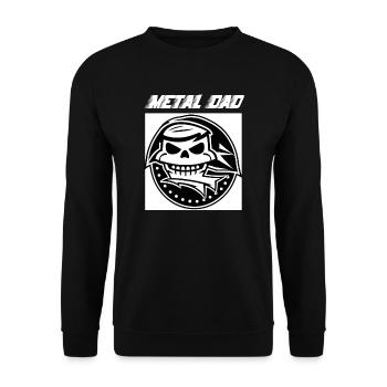 Metal Dad - Skull - Unisex Pullover - Schwarz - Vorne - Alina (178cm) & Michal (187cm)