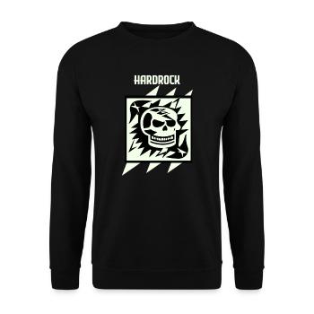 Hardrock - Skull Face - Unisex Pullover - Schwarz - Vorne - Alina (178cm) & Michal (187cm)