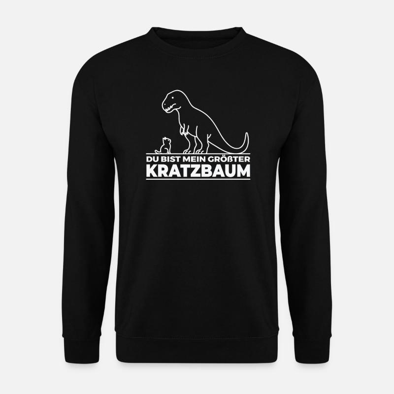 Dino Katzen Freundschaft: Krallenliebe - Unisex Pullover - Schwarz