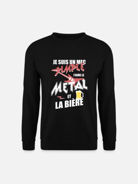 Métal - un mec simple - Sweat-shirt Unisexe - noir