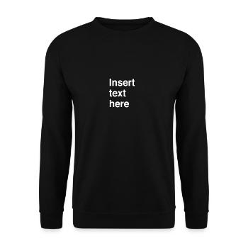 Insert text here - Unisex Sweatshirt - black - Front - Alina (178cm) & Michal (187cm)