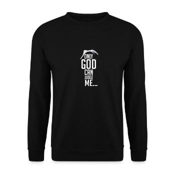 Pac Rap Rapper Biggie Only God hip hop oldschool - Unisex Pullover - Schwarz - Vorne - Alina (178cm) & Michal (187cm)