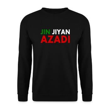 jin jiyan azadi women life freedom - Sweat-shirt Unisexe - noir - Devant - Alina (178cm) & Michal (187cm)