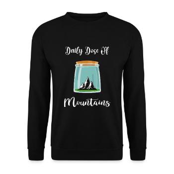 Mountain hiking servus alpin mountaineering mountains - Unisex Sweatshirt - black - Front - Alina (178cm) & Michal (187cm)
