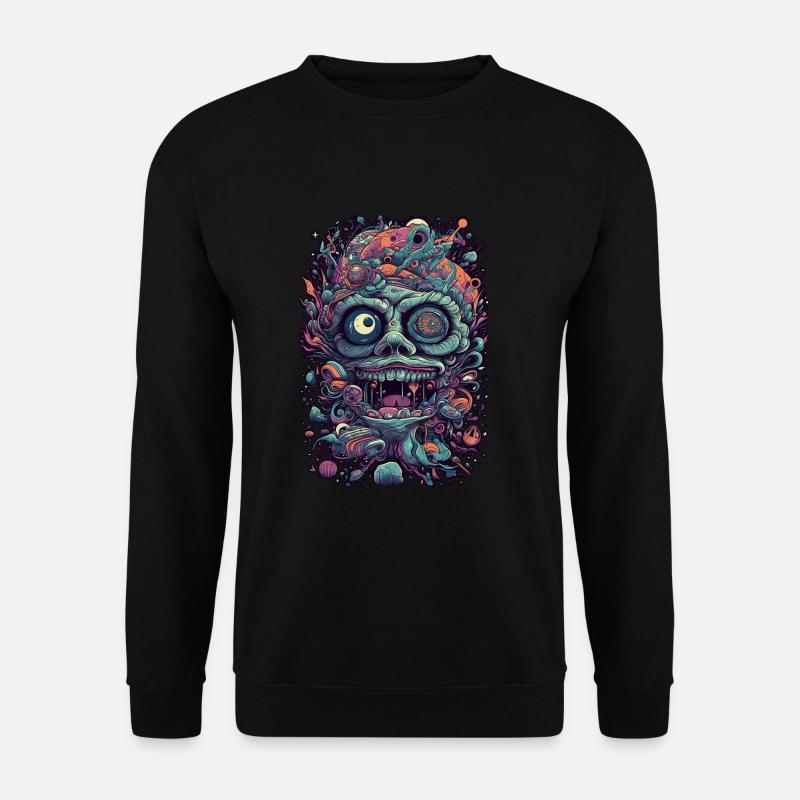 Trippy Explosion - Psychedelic Motif - Unisex Sweatshirt - black