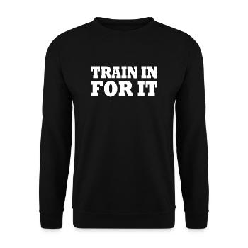 Train in for it - Sweat-shirt Unisexe - noir - Devant - Alina (178cm) & Michal (187cm)