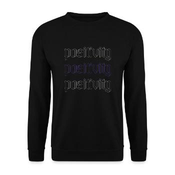 positivity - Unisex Pullover - Schwarz - Vorne - Alina (178cm) & Michal (187cm)