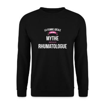 Rhumatologue idéale mythe cadeau noël - Sweat-shirt Unisexe - noir - Devant - Alina (178cm) & Michal (187cm)