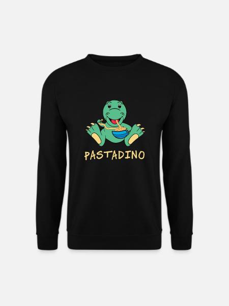Pastadino Funny Dinosaur with Pasta - Unisex Sweatshirt - black