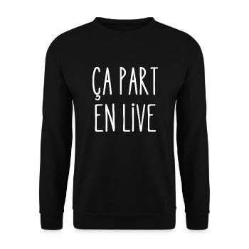 ça part en live - Sweat-shirt Unisexe - noir - Devant - Alina (178cm) & Michal (187cm)