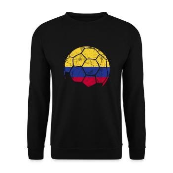 Colombia Soccer Ball Fußball - Unisex Pullover - Schwarz - Vorne - Alina (178cm) & Michal (187cm)