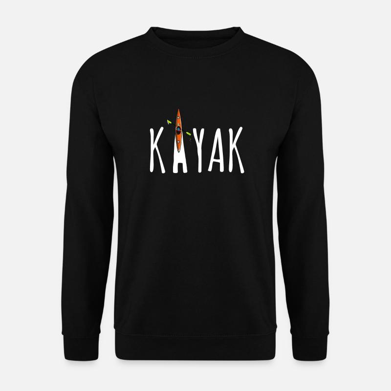 KAJAK - Comic - Paddel Wassersport - Unisex Pullover - Schwarz