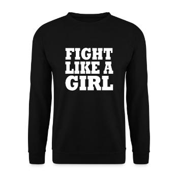 Fight like a girl - Sweat-shirt Unisexe - noir - Devant - Alina (178cm) & Michal (187cm)