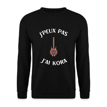 Humour kora joueur de kora musique africaine - Sweat-shirt Unisexe - noir - Devant - Alina (178cm) & Michal (187cm)