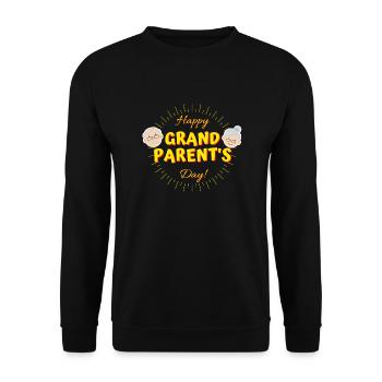 Grandparents Day - Unisex Sweatshirt - black - Front - Alina (178cm) & Michal (187cm)
