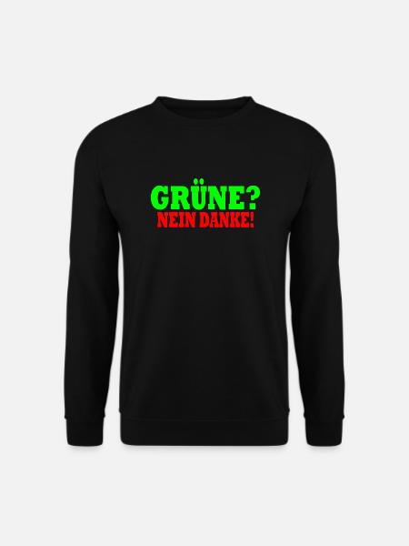 grüne nein danke - Unisex Pullover - Schwarz