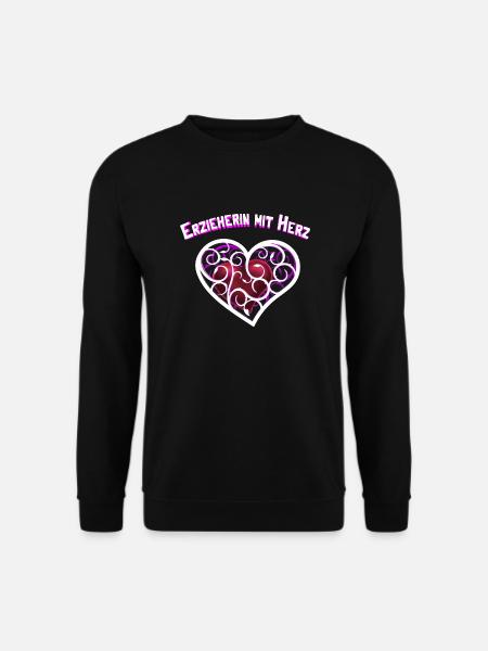 Erzieherin mit Herz - Unisex Pullover - Schwarz