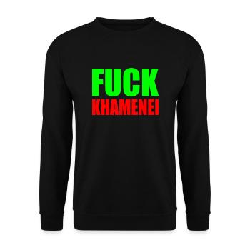 Fuck khamenei Chamenei - iran - Unisex Sweatshirt - black - Front - Alina (178cm) & Michal (187cm)