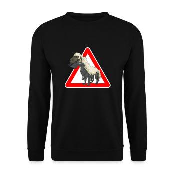 Wolf - Unisex Pullover - Schwarz - Vorne - Alina (178cm) & Michal (187cm)