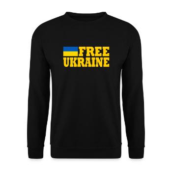 Free ukraine - Unisex Sweatshirt - black - Front - Alina (178cm) & Michal (187cm)