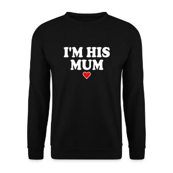 i'm his mom - Unisex Pullover - Schwarz - Vorne - Alina (178cm) & Michal (187cm)