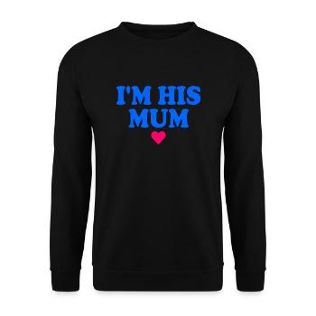 im his mom - Sweat-shirt Unisexe - noir - Devant - Alina (178cm) & Michal (187cm)