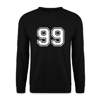 99 - Unisex Pullover - Schwarz - Vorne - Alina (178cm) & Michal (187cm)