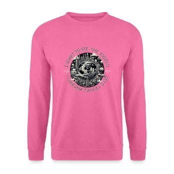 Voyage Aventure Tourisme Sac à dos Tour du monde - Sweat-shirt Unisexe - rose - Devant
