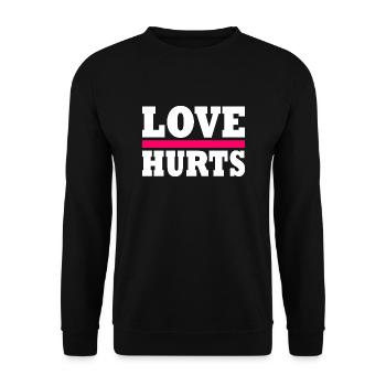Love hurts - Unisex Sweatshirt - black - Front - Alina (178cm) & Michal (187cm)