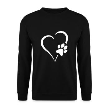 Cœur de chien pour tous ceux qui aiment les animaux comme moi. - Sweat-shirt Unisexe - noir - Devant - Alina (178cm) & Michal (187cm)