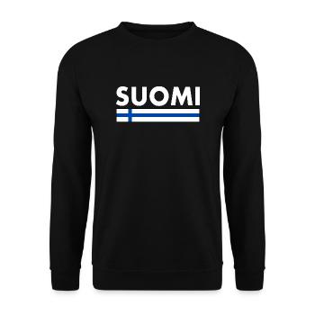 Suomi - Unisex Pullover - Schwarz - Vorne - Alina (178cm) & Michal (187cm)