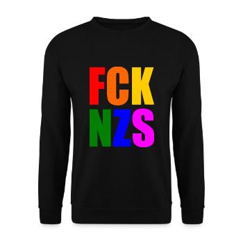 Fck nzs - Unisex Sweatshirt - black - Front - Alina (178cm) & Michal (187cm)