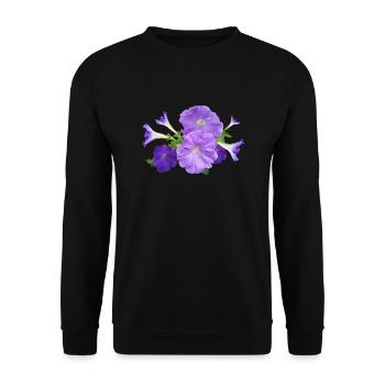 petunia petunie blumen flowers garten garden - Unisex Pullover - Schwarz - Vorne - Alina (178cm) & Michal (187cm)