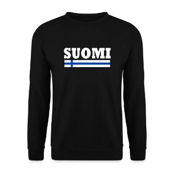 Suomi - Unisex Pullover - Schwarz - Vorne - Alina (178cm) & Michal (187cm)