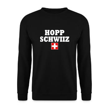 Hopp schwiiz - Sweat-shirt Unisexe - noir - Devant - Alina (178cm) & Michal (187cm)