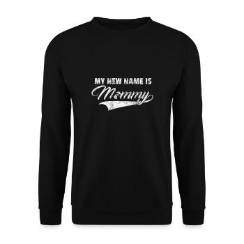 Cadeau Femme enceinte Grossesse - Sweat-shirt Unisexe - noir - Devant - Alina (178cm) & Michal (187cm)