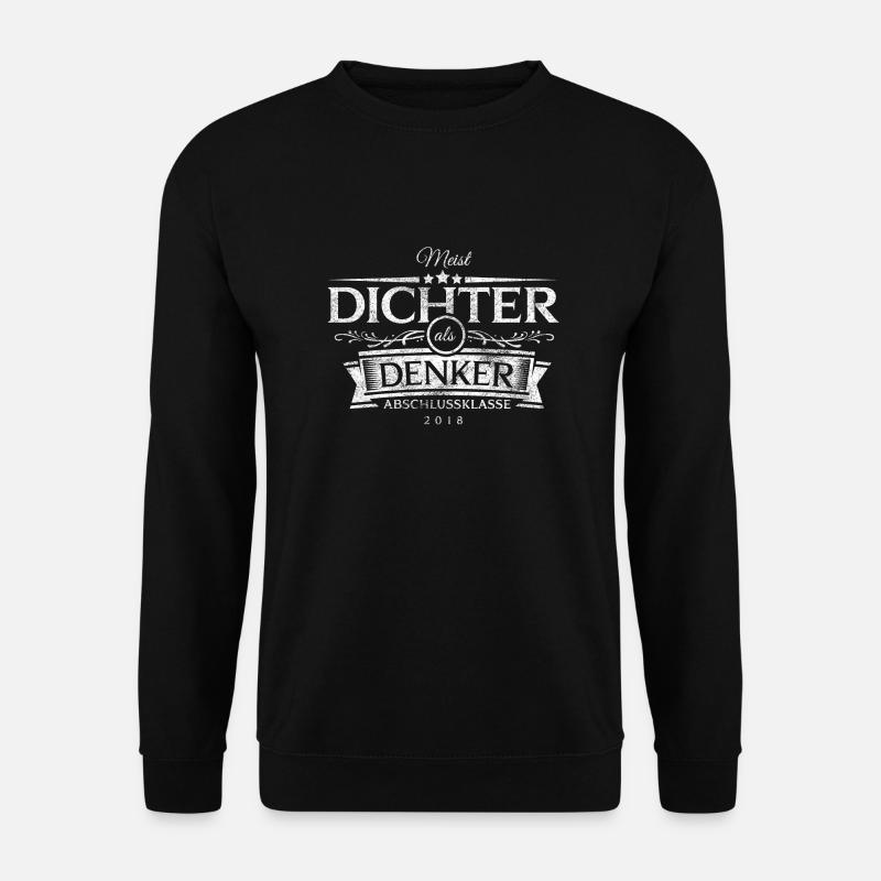 Abitur 2018 shirt Geschenk Abschluss tshirt - Unisex Pullover - Schwarz