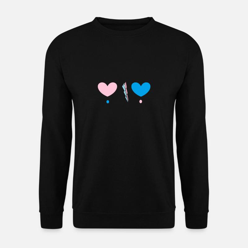 Deux coeurs - Sweat-shirt Unisexe - noir