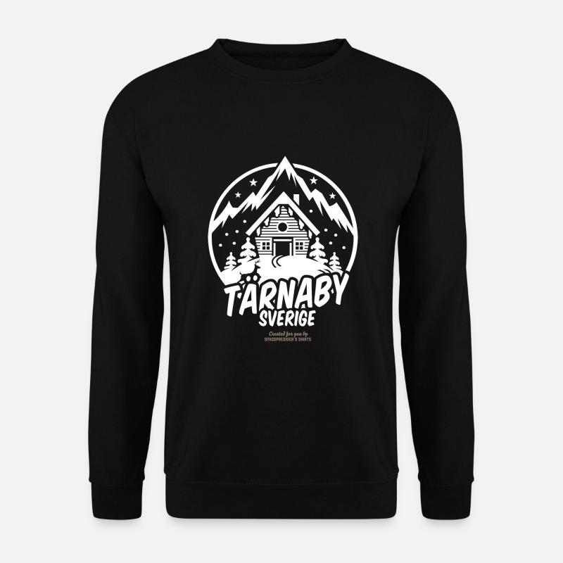 Tärnaby Wintersportort in Schweden - Unisex Pullover - Schwarz