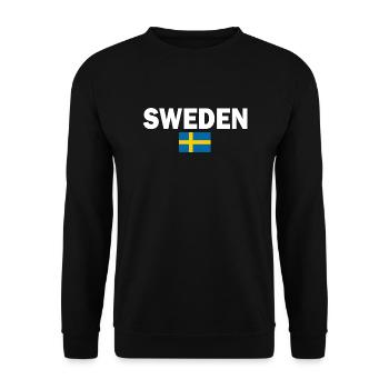Sweden - Unisex Sweatshirt - black - Front - Alina (178cm) & Michal (187cm)