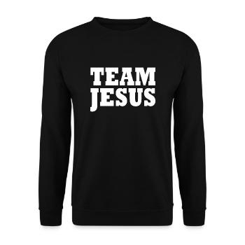 Team jesus - Unisex Sweatshirt - black - Front - Alina (178cm) & Michal (187cm)