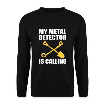 Metalldetektor - Unisex Pullover - Schwarz - Vorne - Alina (178cm) & Michal (187cm)