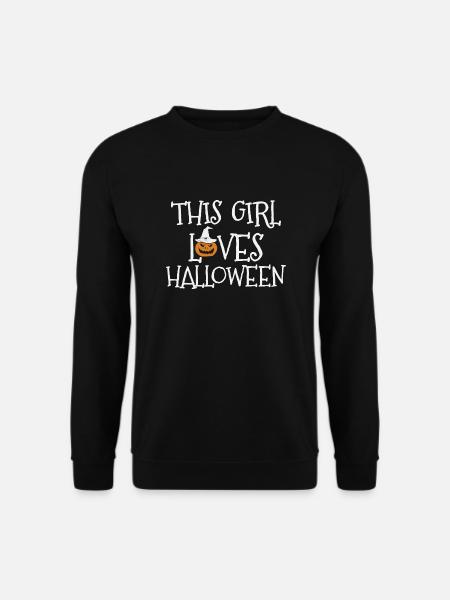 THIS GIRL LOVES HALLOWEEN - Unisex Sweatshirt - black